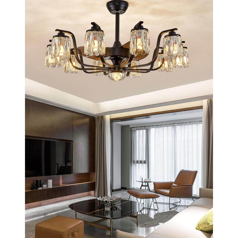 MOOONI-Flower-Bronze-Fandelier-Ceiling-Fan-Mid-Century-Living-Room