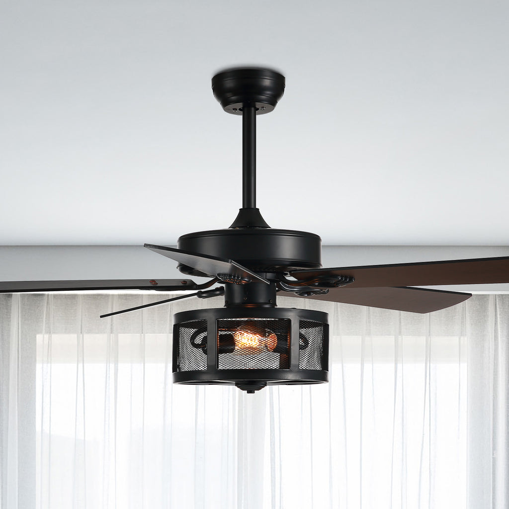 MOOONI-Ceiling-Fan-Light-Matte-Black-Vintage-Drum-Screen-Living-Room-Ceiling-Fan-50“