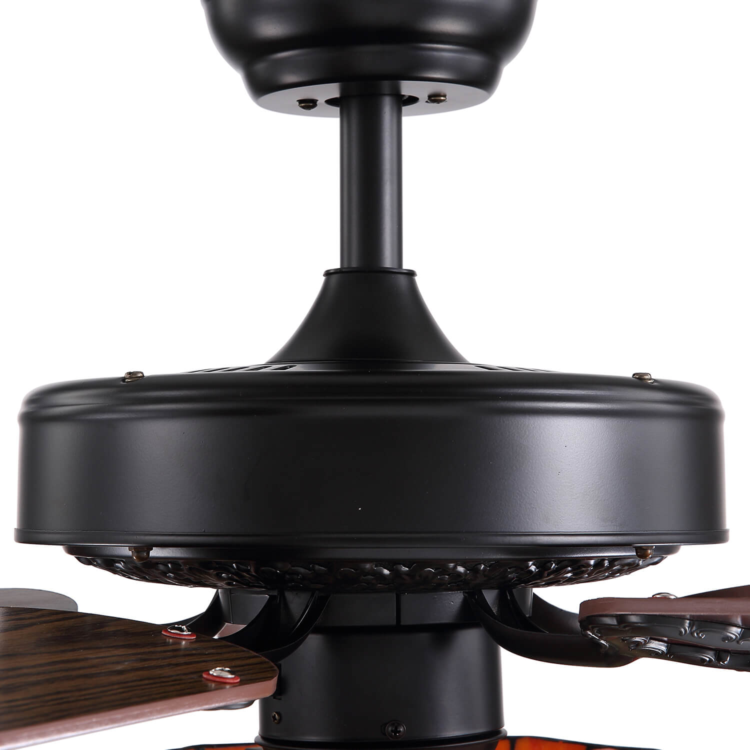 MOOONI-Ceiling-Fan-Light-Matte-Black- Tiffany-Art-Class-Fandelier-51“-Metal