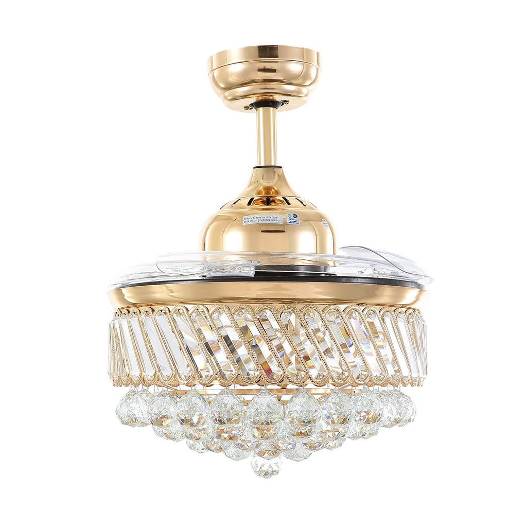 MOOONI-Gold-Ceiling-Fan-Chandelier-Retractable-Fandelier-LED-Light-Blades-Closed
