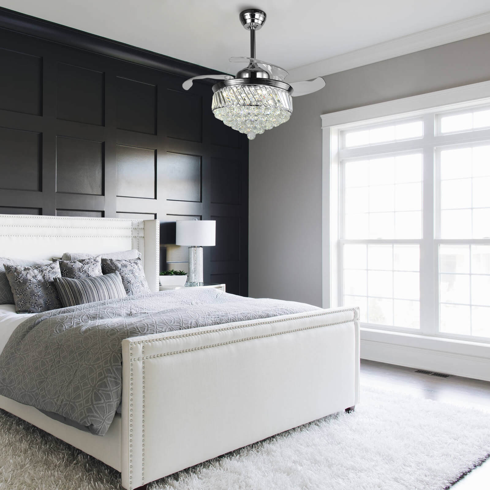 MOOONI-Gold-Ceiling-Fan-Chandelier-Retractable-Fandelier-Bedroom