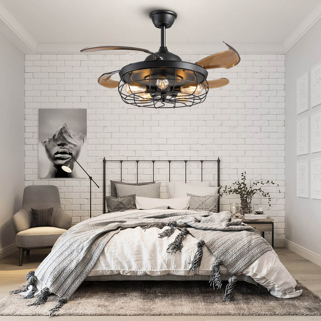 MOOONI-Ceiling-Fan-With-Light-Matte-Black-Industrial-Retractable-Fan-Bedroom