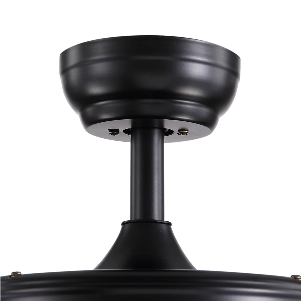 MOOONI-Ceiling-Fan-Light-Matte-Black- Tiffany-Art-Class-Fandelier-51“-Downrod