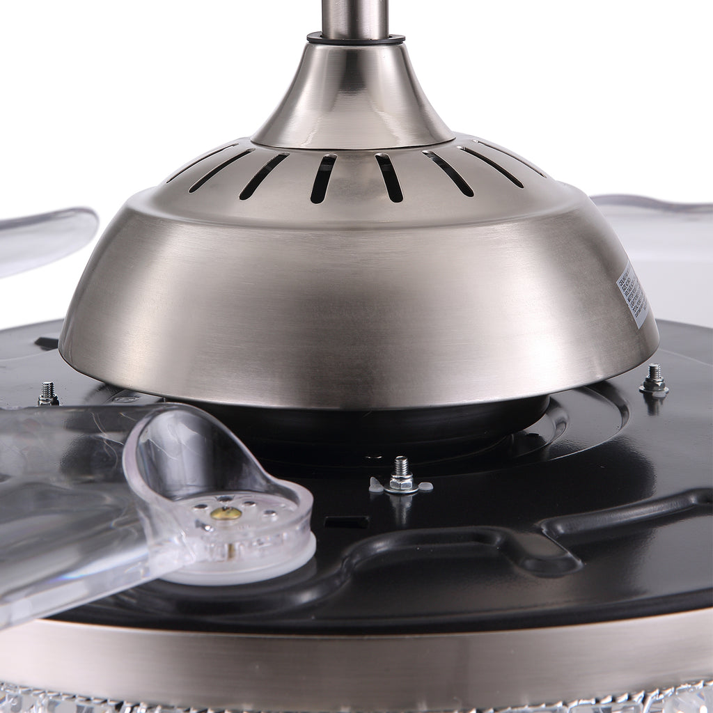 MOOONI-Fan-Chandelier-Color-Changing-Chrome-Retractable-Fan