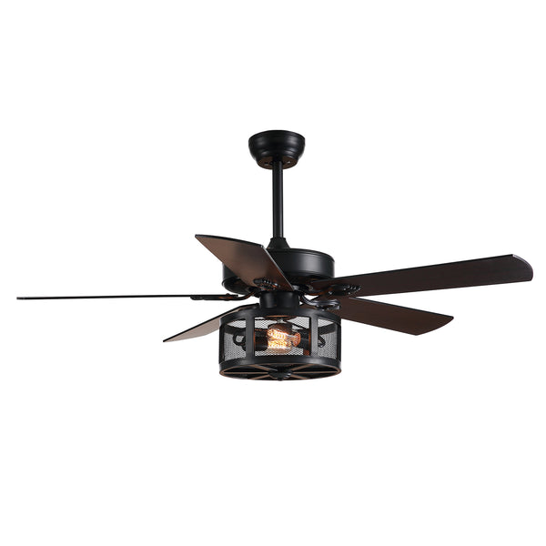 MOOONI-Ceiling-Fan-Light-Matte-Black-Vintage-Drum-Screen-Living-Room-Ceiling-Fan-50“