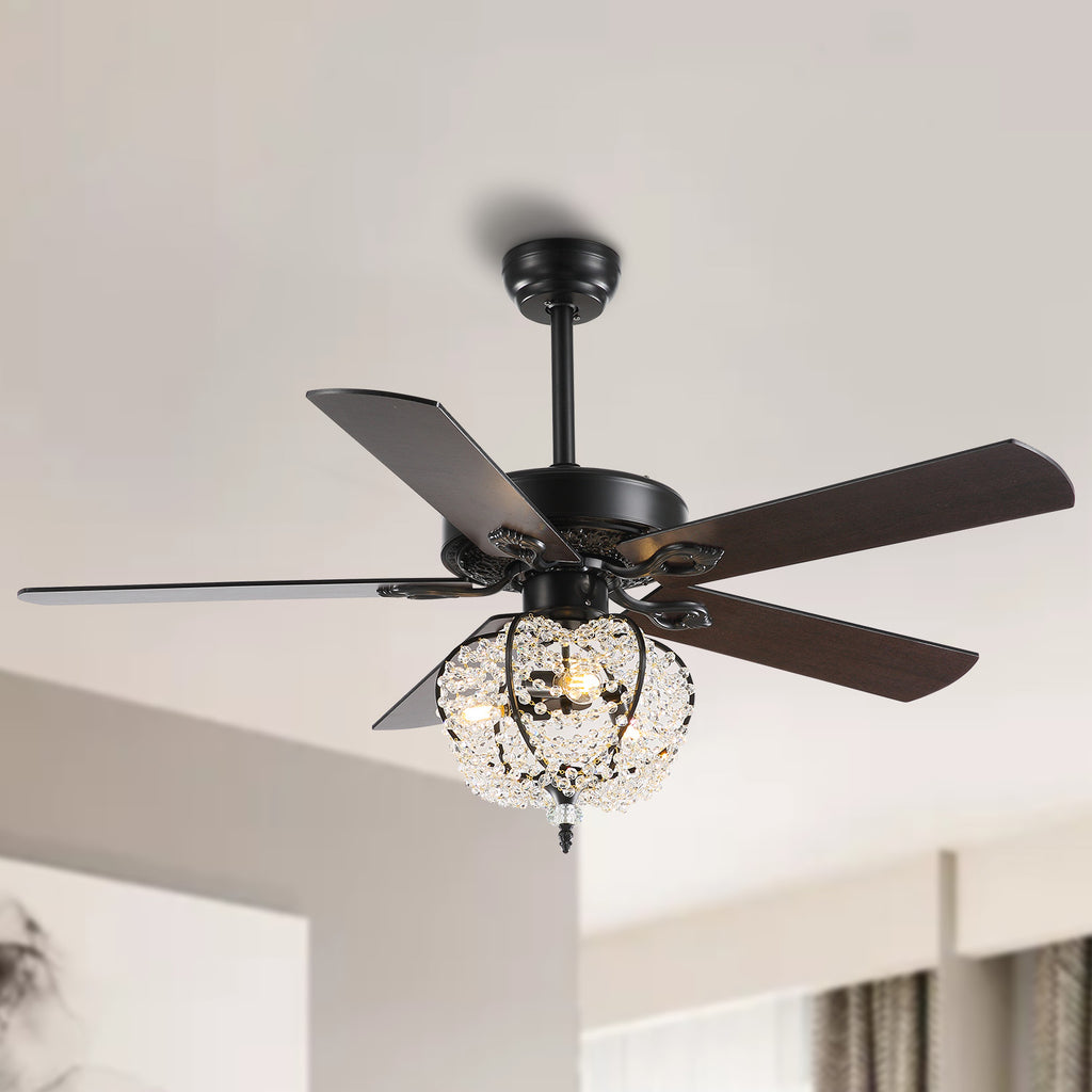 MOOONI-Ceiling-Fan-Light-Matte-Black-Industrial-Pumpkin-Pineapple-Beads-Fandelier-50“