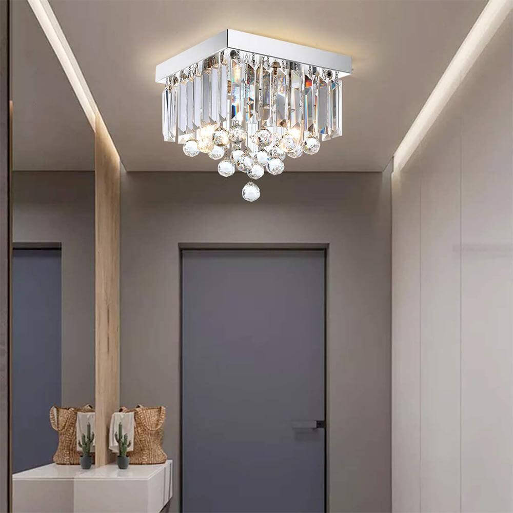 MOOONI-Modern-Chrome-Square-Raindrop-Crystal-Ceiling-Light