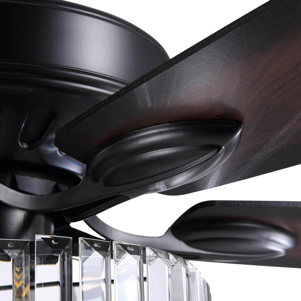 MOOONI-Ceiling-Fan-Light-Matte-Black-Finish-Vertical-Crystal-Fandelier-52“-Blades