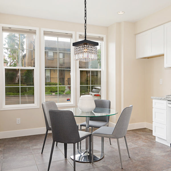 MOOONI-Matte-Black-Square-Crystal-Pendant-Light-Living-Room