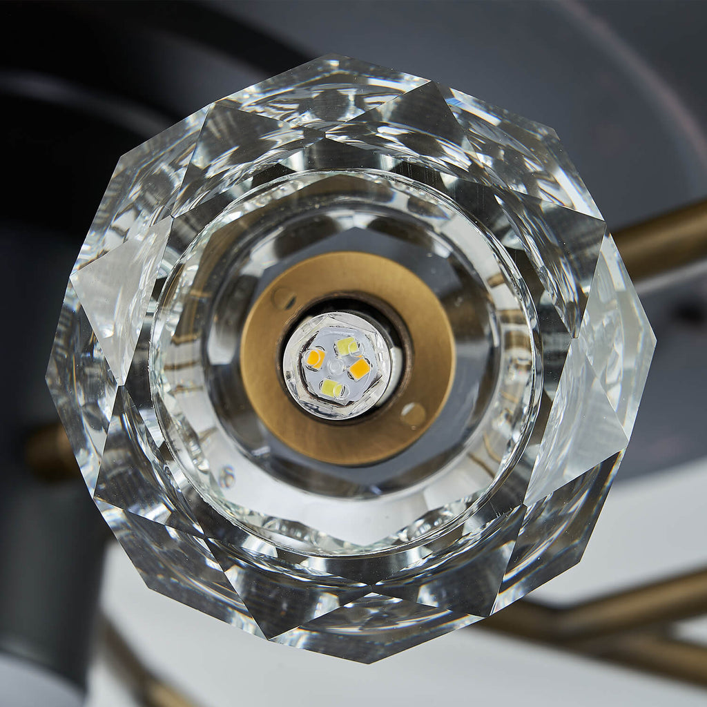 Newly-Upgraded Oil-Rubbed Bronze Vintage Crystal Fandelier