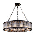 MOOONI-Vintage-Matte-Black-Glass-Tube-Crystal-Chandelier