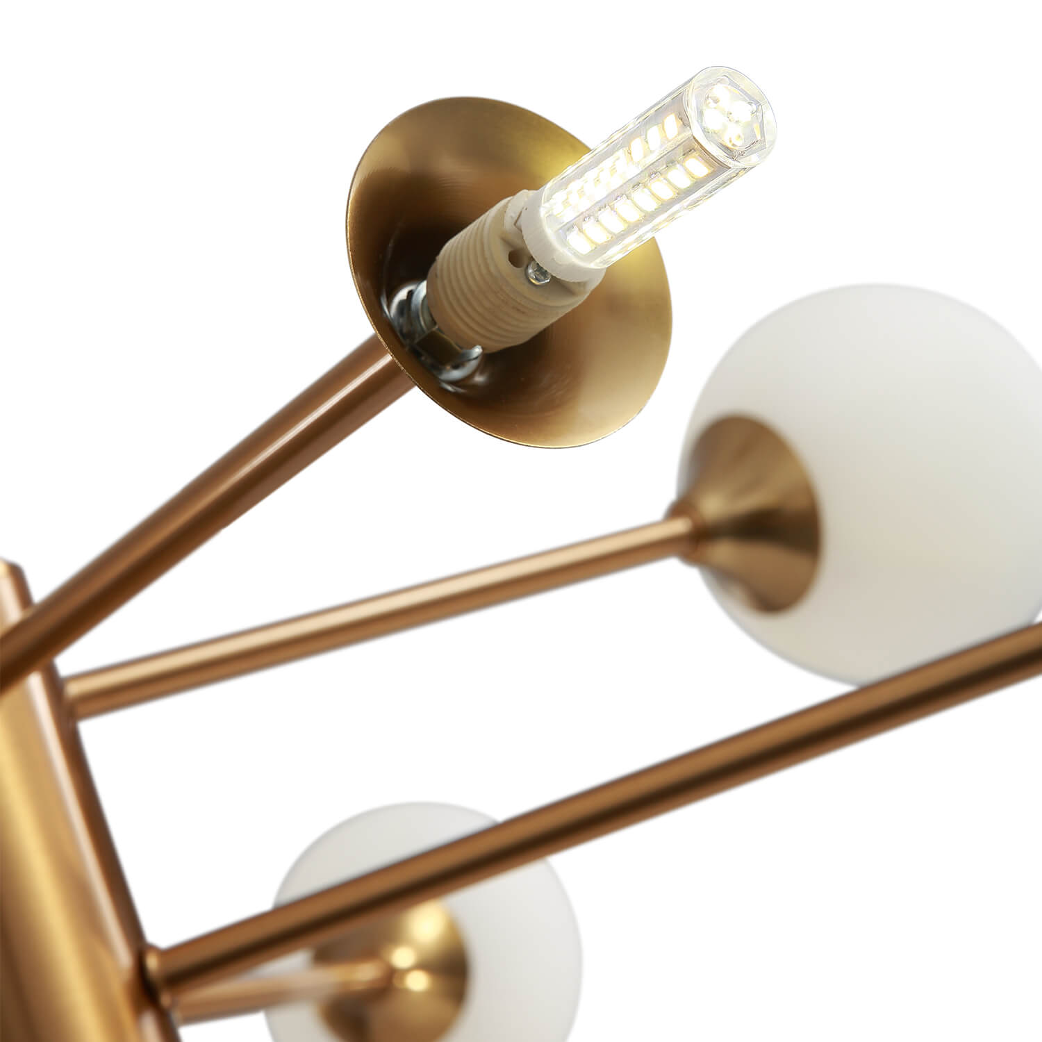 Sputnik Gold Globe Double Layers 12 Lights Chandelier