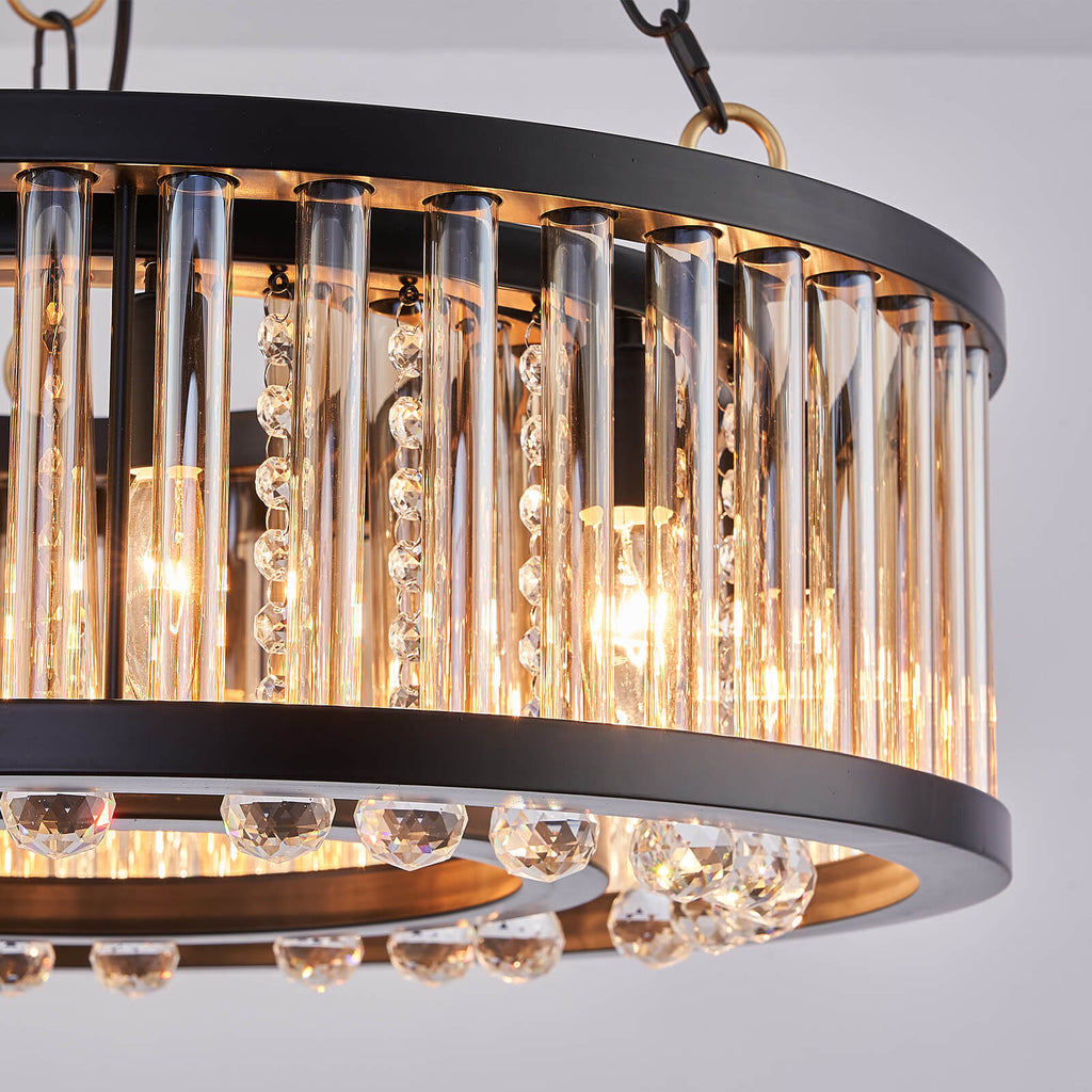 MOOONI-Vintage-Matte-Black-Glass-Tube-Crystal-Chandelier-Shape