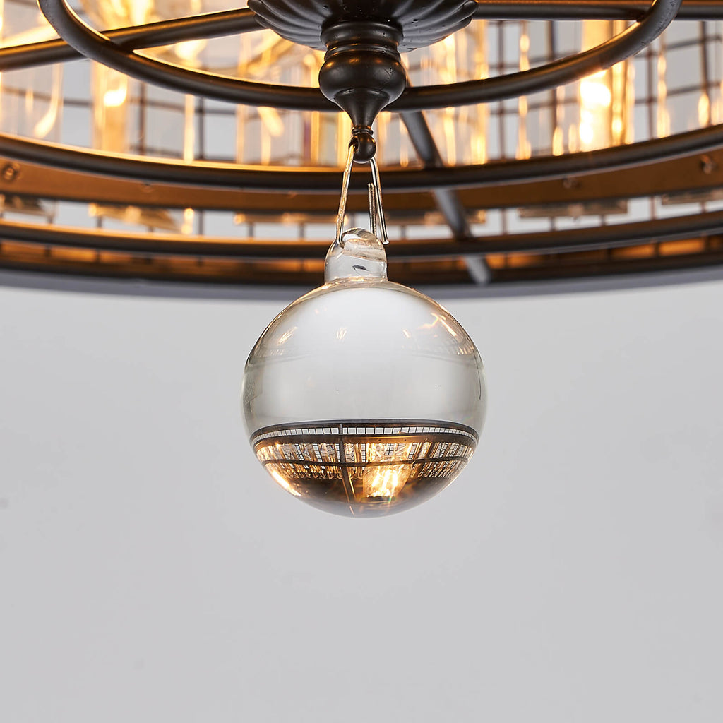 Gorgeous Mesh Caged Ceiling Fan With Light 42"