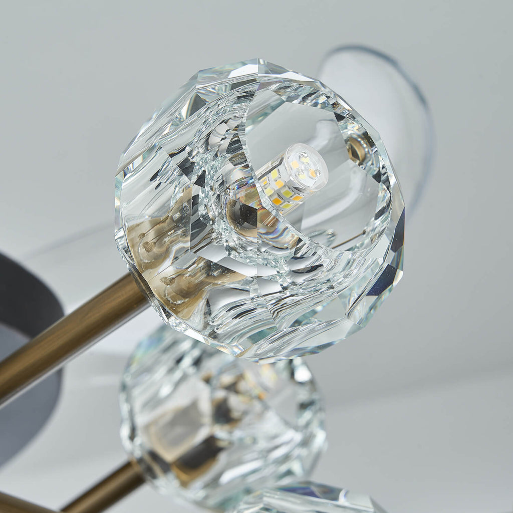 Newly-Upgraded Oil-Rubbed Bronze Vintage Crystal Fandelier