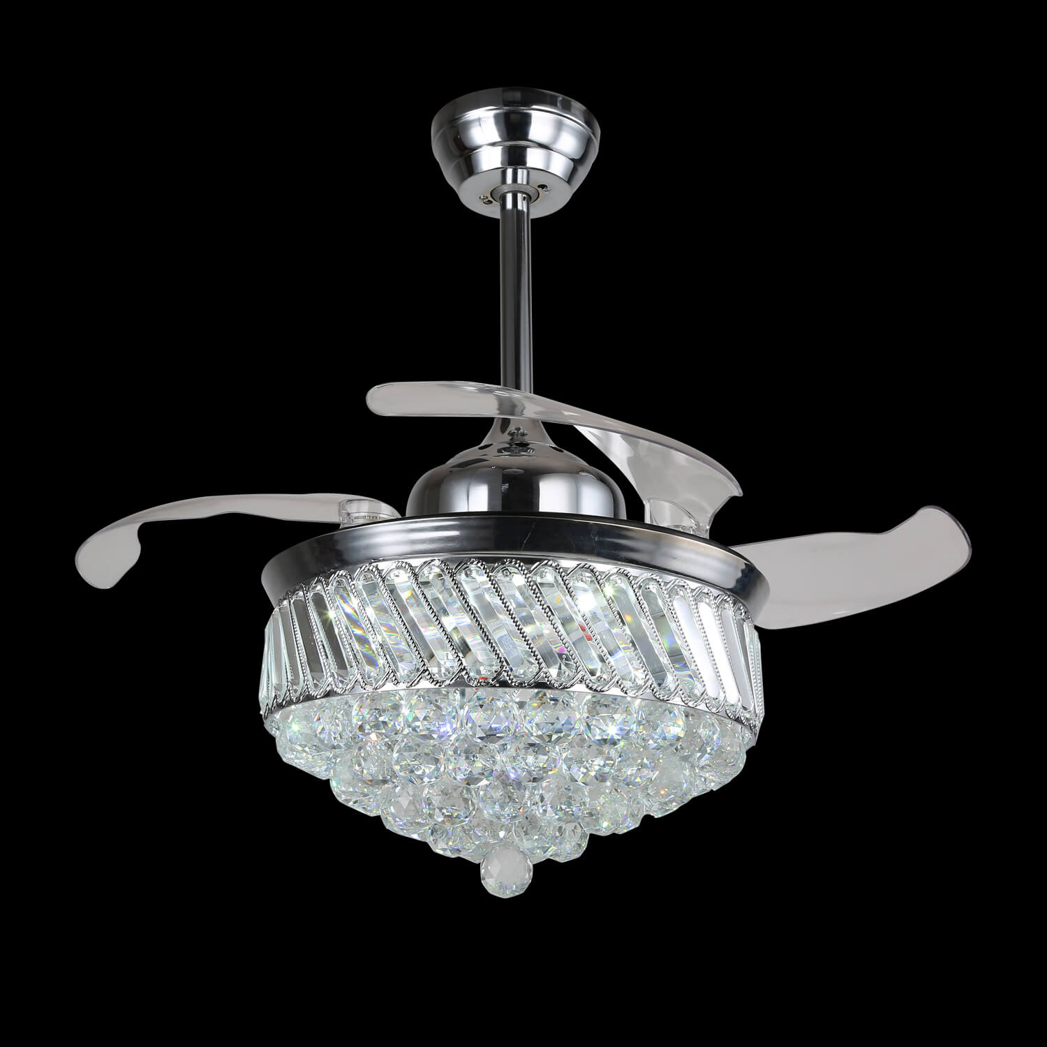 MOOONI-Gold-Ceiling-Fan-Chandelier-Retractable-Fandelier-LED-Light