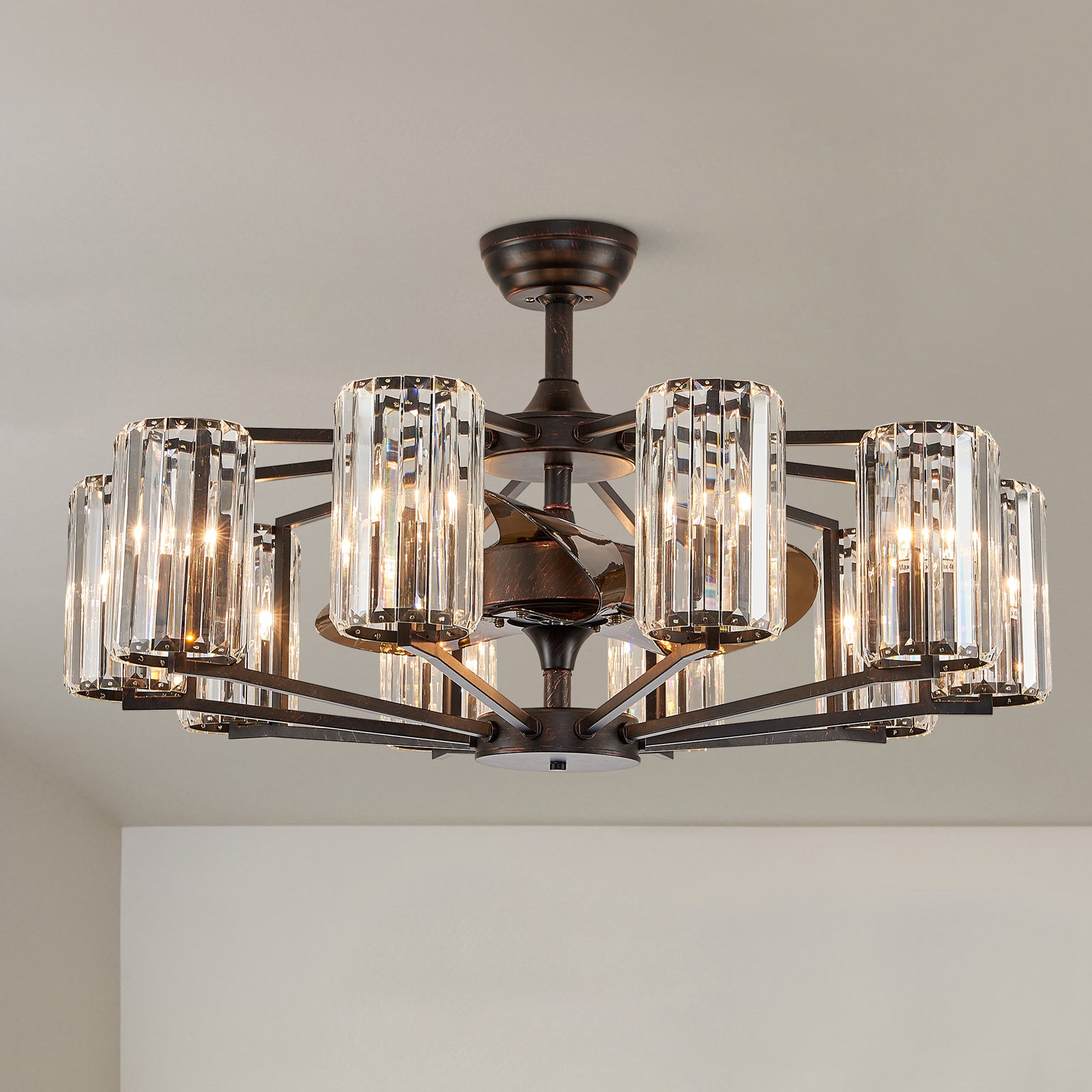 Chicago Wheel | Decorative Bronze Luxury Mid-Century Modern Fandelier