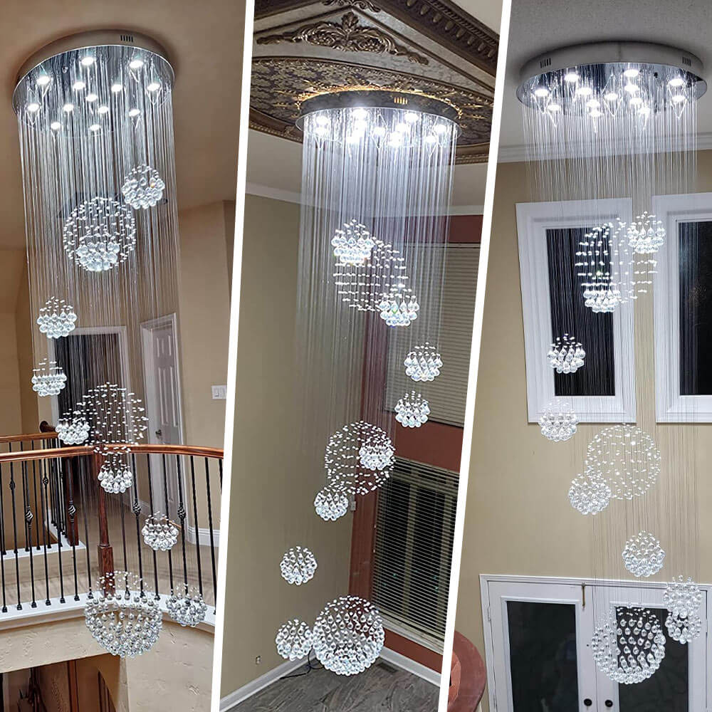 Luxury Long Staircase Chandelier For Large Foyer – MOOONI LIGHTING