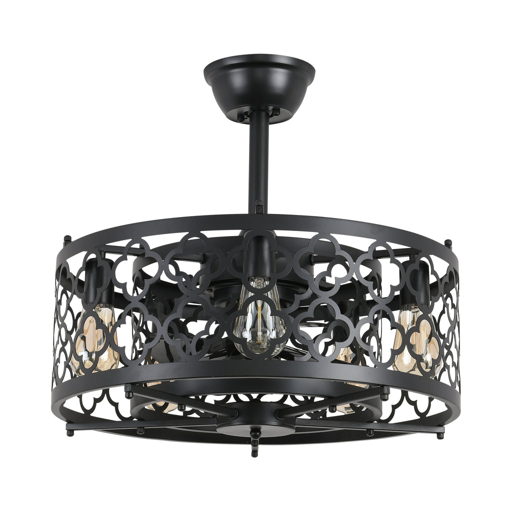 MOOONI-Small-Caged-Ceiling-Fan-Edison-Bulbs-Matte-Black-Industrial-Drum-Oval-Crystal-Fandelier