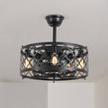 MOOONI-Small-Caged-Ceiling-Fan-Edison-Bulbs-Matte-Black-Industrial-Drum-Fandelier