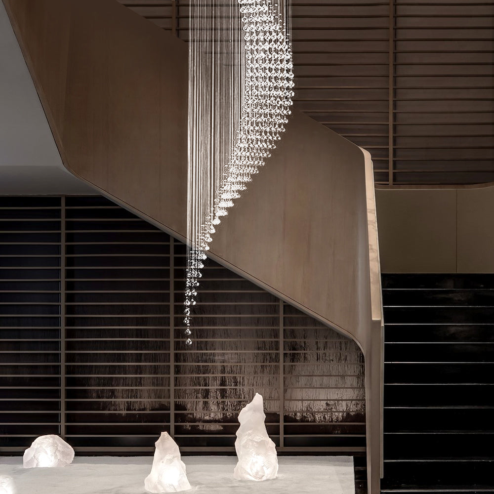 Modern-Chrome-Moon-Shaped-Spiral-Raindrop-Crystal-Chandeler