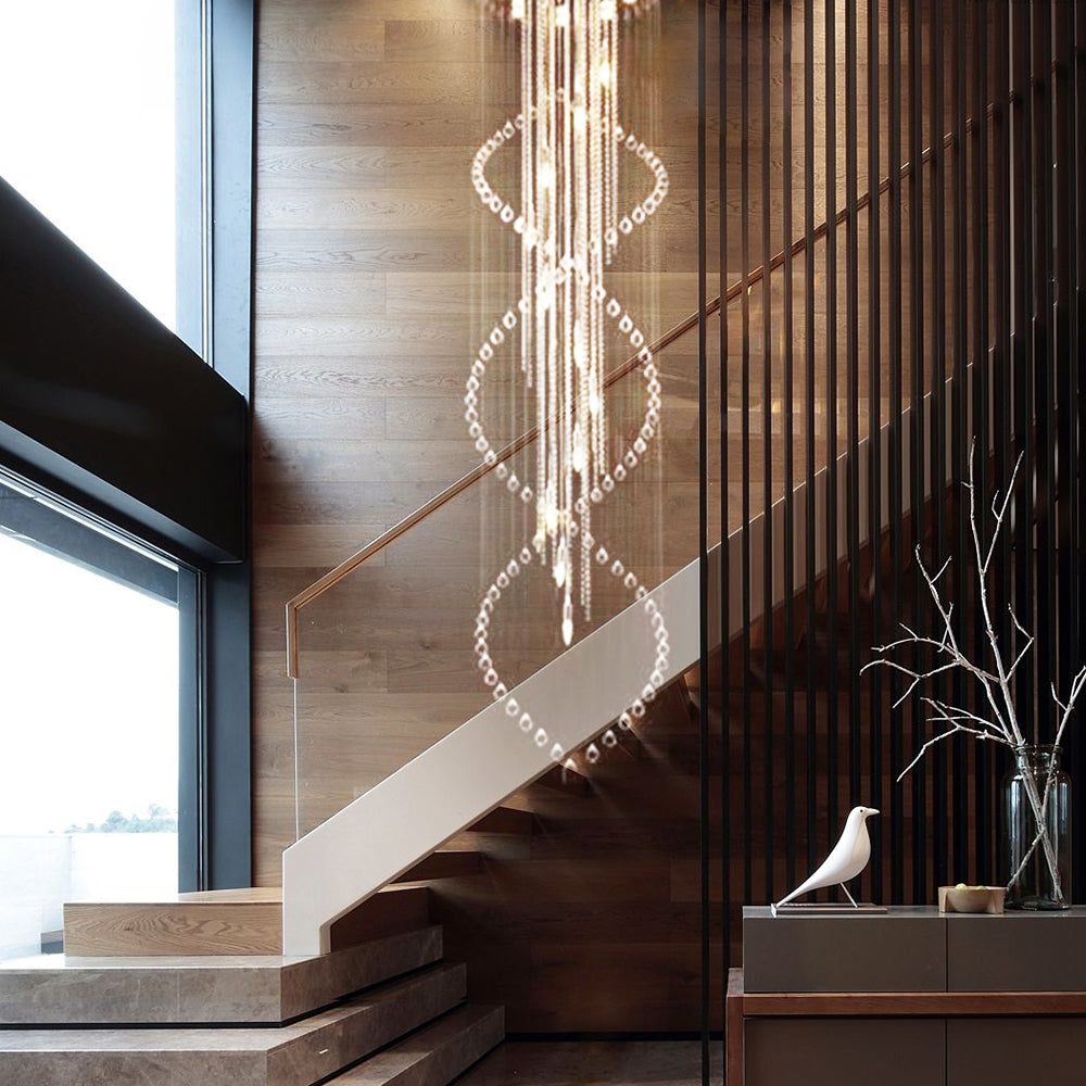 MOOONI-Modern-Chrome-Double-Spiral-Crystal-Chandelier-Staircase