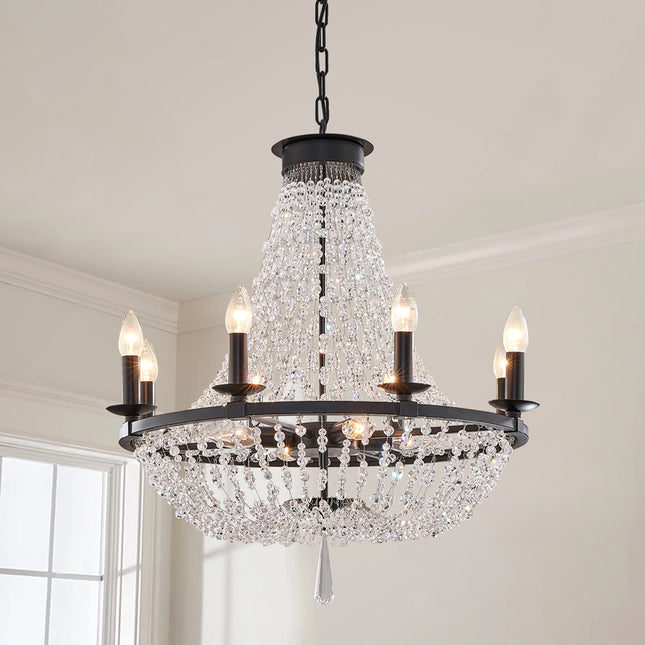Victoria Candle Crystal Ceiling Light