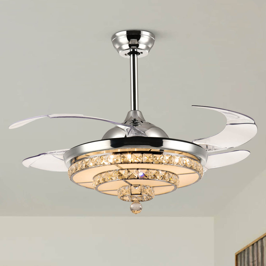 MOOONI-Ceiling-Fan-Chandelier-Chrome-Retractable-Dimmable-Fandelier