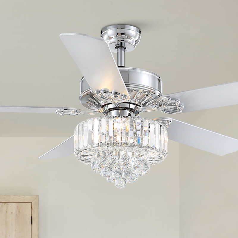 Crystal Light Fixture Combo Ceiling Fan