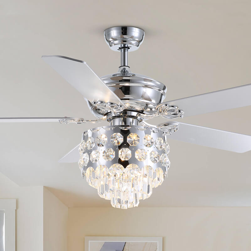 MOOONI-Ceiling-Fan-Light-Chrome-Octagonal-Beads-Crystal-Strip-Fandelier-51“
