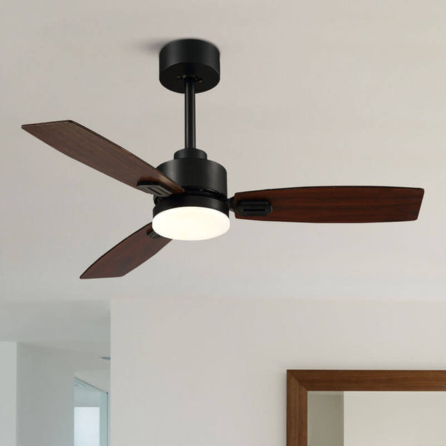 MOOONI-Ceiling-Fan-With-LED Strip-Matte-Black-Lampshade-41"-Wood-Blades