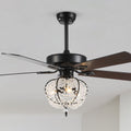 MOOONI-Ceiling-Fan-Light-Matte-Black-Industrial-Pumpkin-Pineapple-Beads-Fandelier-50“