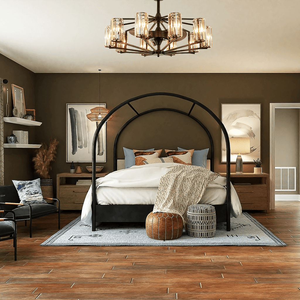 Chicago Wheel | Decorative Bronze Luxury Mid-Century Modern Fandelier