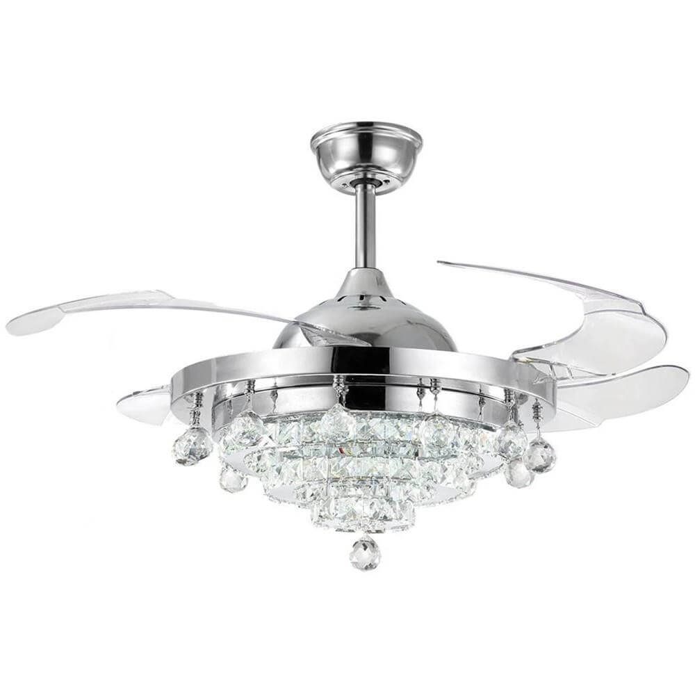 MOOONI-Modern-Chrome-Ceiling-Fan-Chandelier-Bedroom