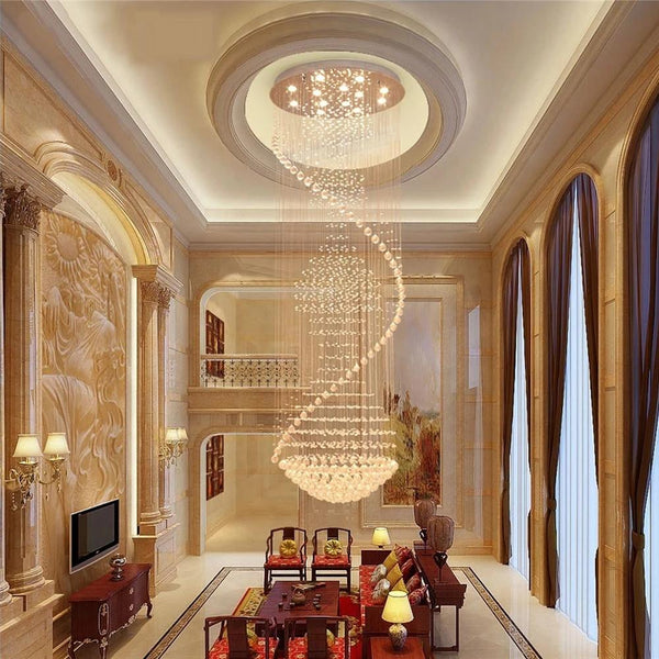 Modern-Chrome-Long-Curved-Crystal-Chandelier-Staircase