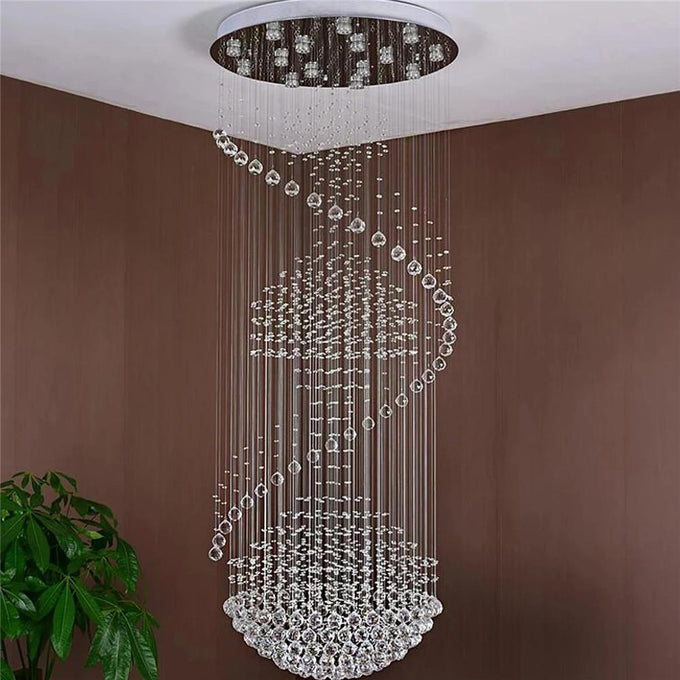 Modern-Chrome-Long-Curved-Crystal-Chandelier-Staircase