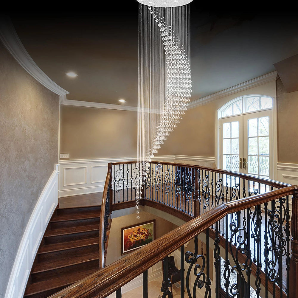 Modern-Chrome-Moon-Shaped-Spiral-Raindrop-Crystal-Chandeler-Staircase