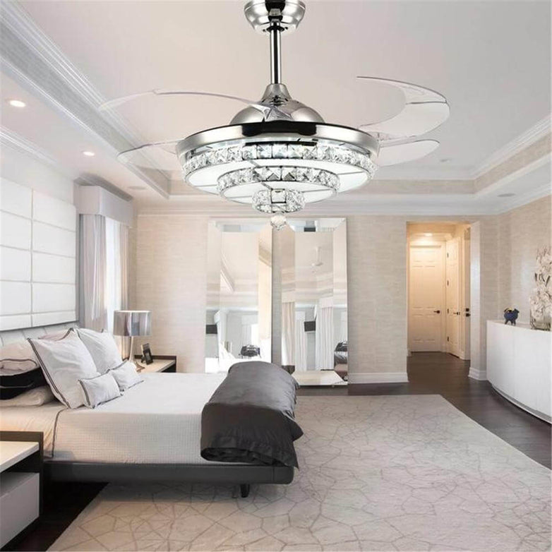 MOOONI-Ceiling-Fan-Chandelier-Chrome-Retractable-Dimmable-Fandelier-Bedroom