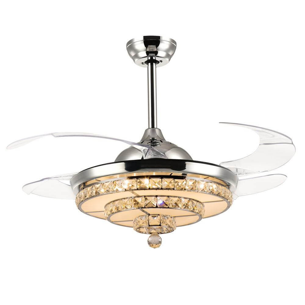 MOOONI-Ceiling-Fan-Chandelier-Chrome-Retractable-Dimmable-Fandelier-Blades-Open