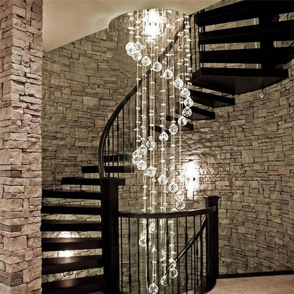 MOOONI-Raindrop-Spiral-Crystal-Chandelier-Staircase