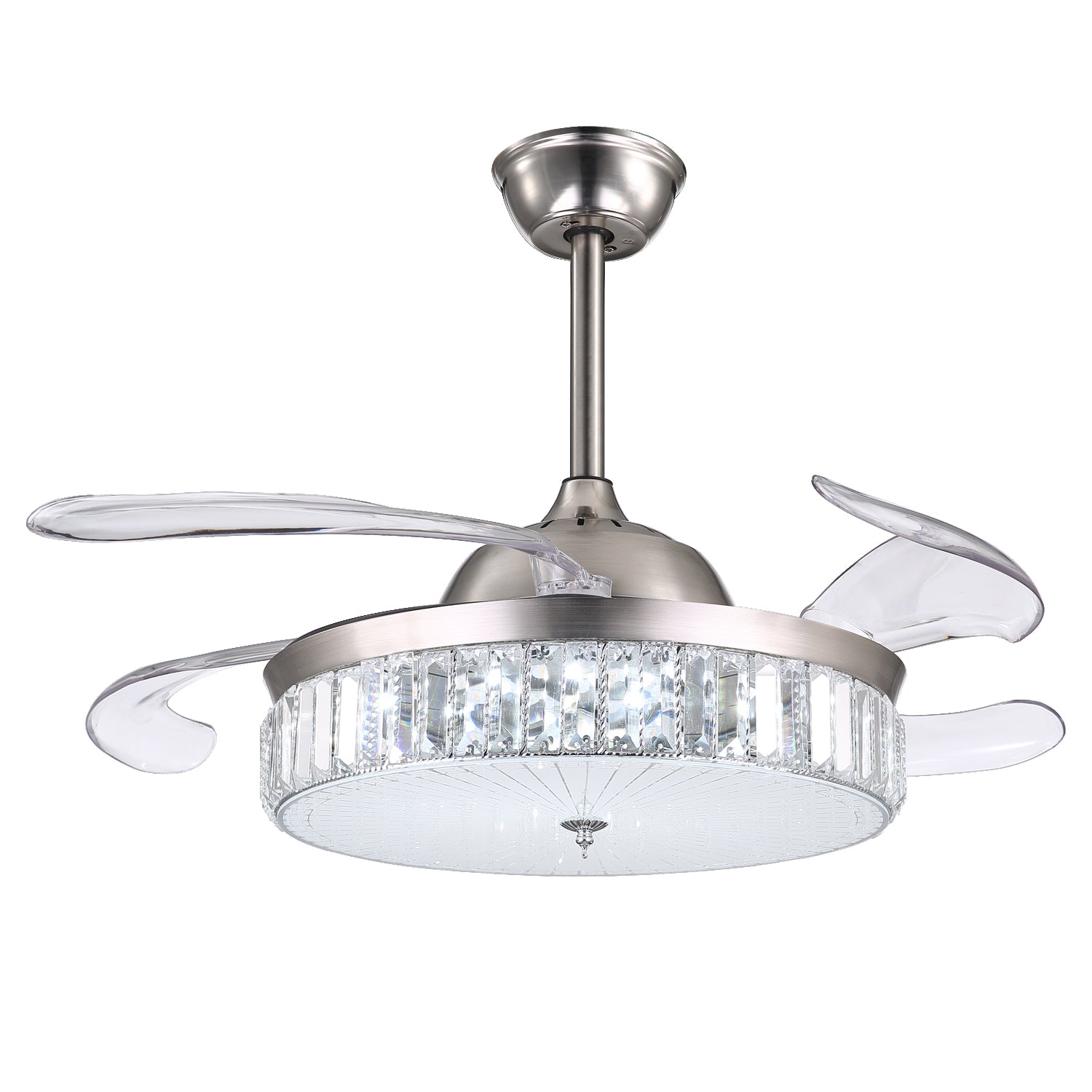 MOOONI-Fan-Chandelier-Color-Changing-Chrome-Retractable-Fan