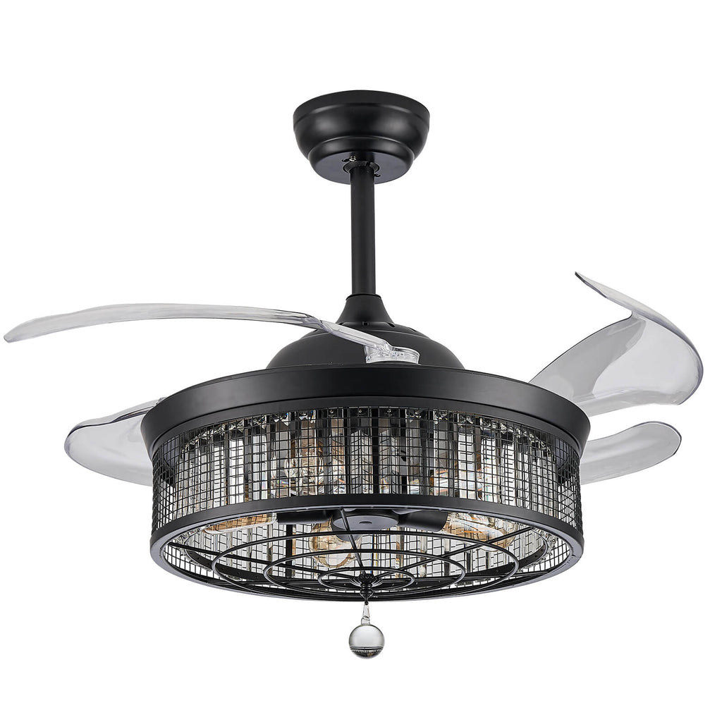 Gorgeous Mesh Caged Ceiling Fan With Light 42"