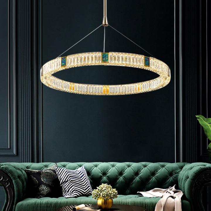 Modern-Gold-Ring-Crystal-Chandeler-Flush-Mount-Pendant-Lighting