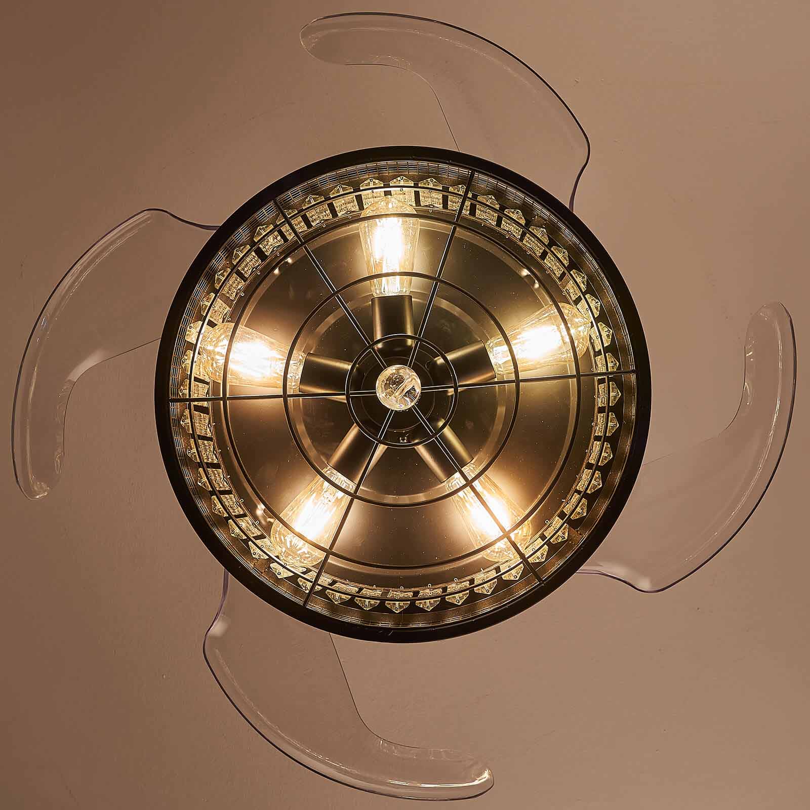 Gorgeous Mesh Caged Ceiling Fan With Light 42"