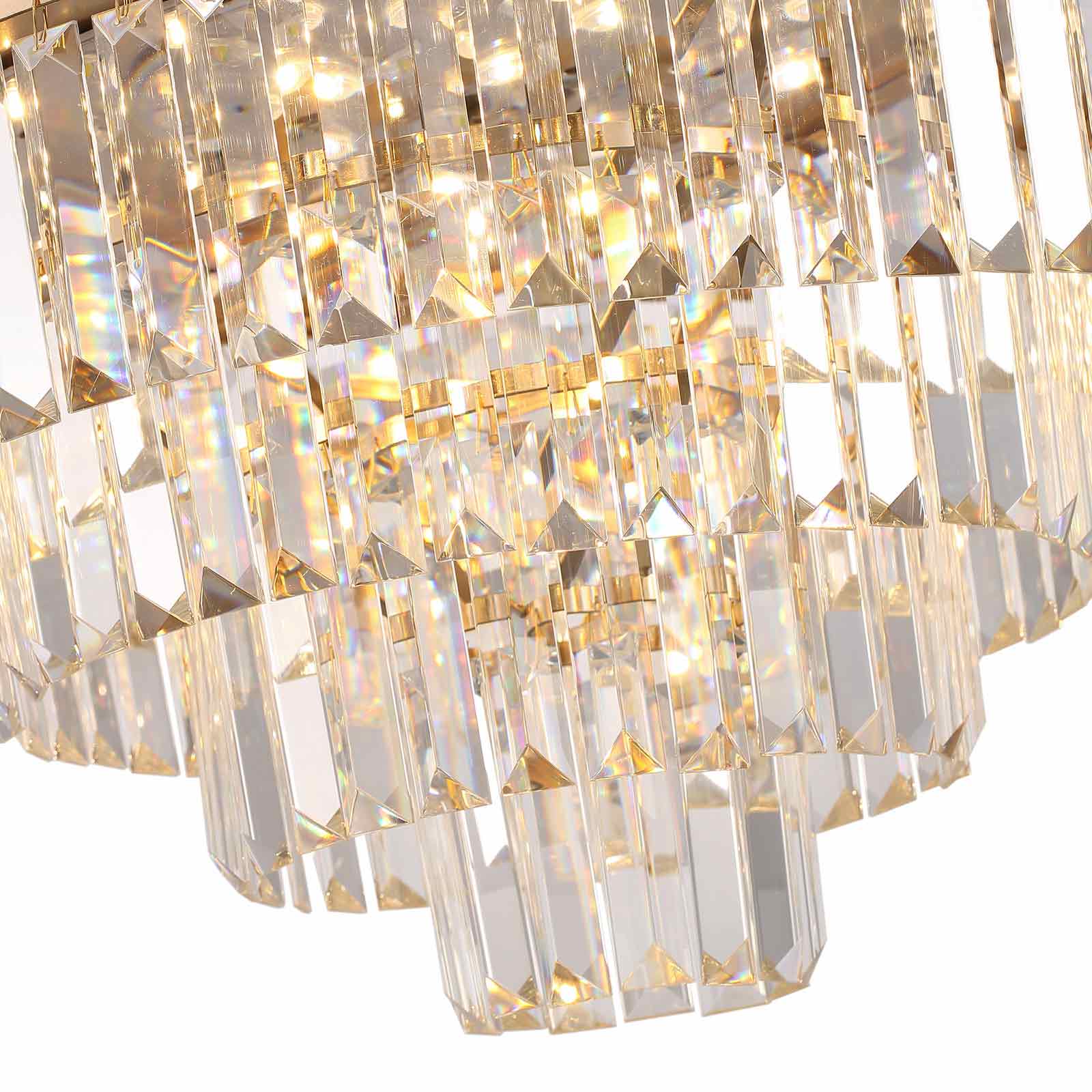 Top-Rated Crystal Gold Retractable l Fandelier
